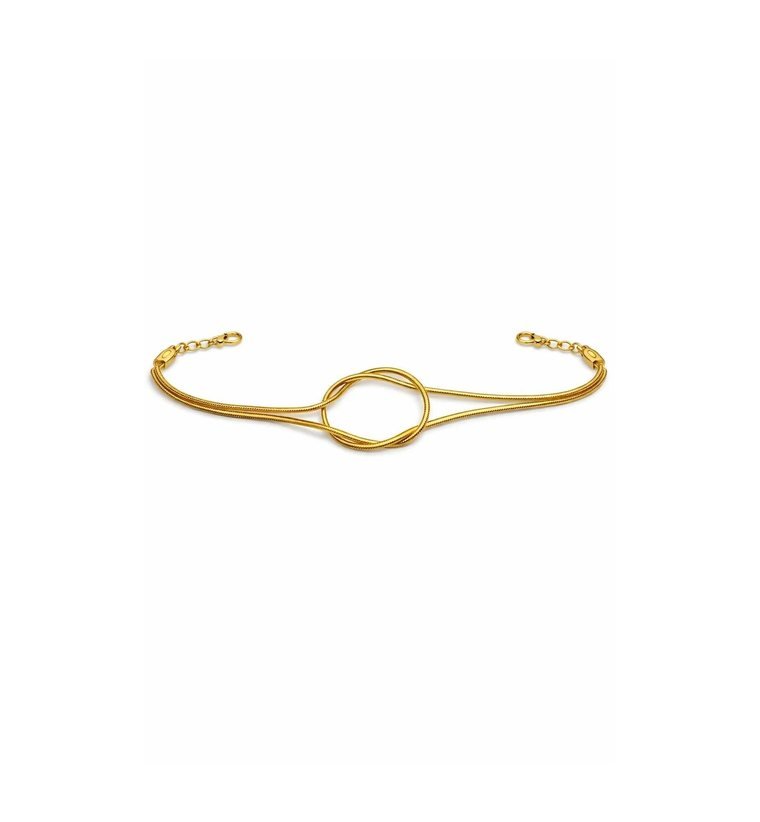 Cercle Cuff — gold plated open cuff with circle motif