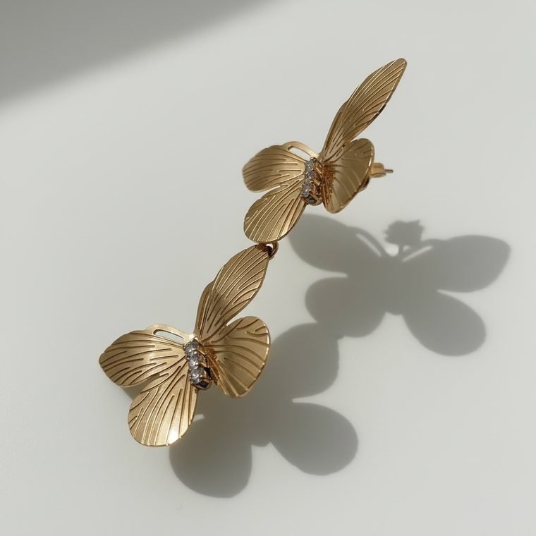 Double Papillon Drops — angled view