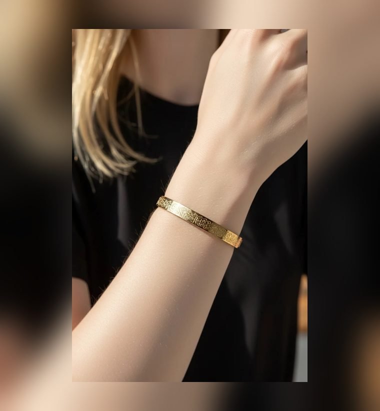 Gravure Bangle — worn