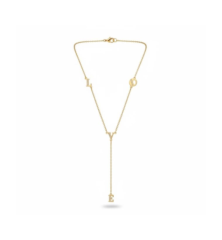 Perle Lariat — gold plated pearl station Y necklace